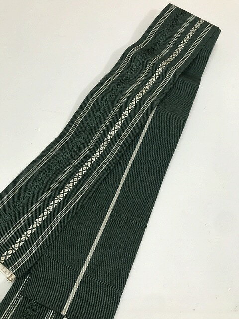 乐天商城 - 【中古】角帯 男物 綿 グリーン地に独鈷文様