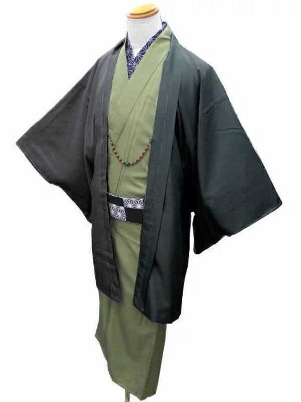 週末限定25%OFFCOUPON発行中/◎新品 男物 羽織 Mサイズ フラットな黒色の無地 裄70.5 化繊 袷仕立て 長羽織 着物羽織り 黒 黒地 メンズ 和...