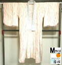 GWセール20%OFFクーポン/【中古】長襦袢 正絹 白地によろけ縞模様 裄63cm Mサイズ あす楽 シーズン春
