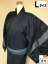 只今29％OFFクーポン発行中 【中古】紬 男物 正絹 濃紺地に蚊絣文様 裄71.5 Lサイズ リメイク【福服特製】