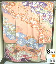 GWセール20%OFFクーポン/【中古】振袖 正絹 ピンク地に枝花模様 長襦袢付き 裄62.5cm Sサイズ あす楽 シーズン春