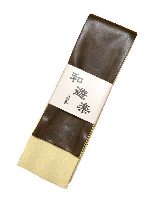 角帯 新品 化繊 フェイクレザー角帯 茶色 和遊楽 男物 送料無料 浴衣 着物 木綿 仕立て上がり 花火大会 夕涼み 夏祭り 盆踊り ゆかた シーズン夏 あす楽
