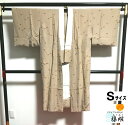 GWセール20%OFFクーポン/【中古】 長襦袢 正絹 薄茶地に折り鶴模様 裄62 Sサイズ シーズン春