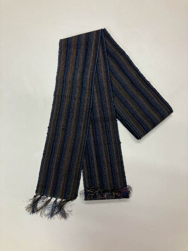 角帯 正絹 【中古】男物 粗い織り 薄手角帯 福服薄手角帯