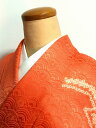 GWセール20%OFFクーポン/【中古】 Mサイズ 正絹 付け下げ 付下げ訪問着 ピンク地に青海波模様 絞り染め 袷着物 あす楽 シーズン春