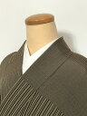 GWセール20%OFFクーポン/【中古】Sサイズ 正絹 小紋 鶯色地に竹節縞模様
