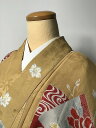 GWセール20%OFFクーポン/【中古】Mサイズ 正絹 小紋 芥子地に色紙模様 アンティーク