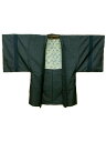 GWセール20%OFFクーポン/【中古】 裄70.5 羽織 リメイク男物 正絹 青地に蚊絣文様 Lサイズ 袖継ぎ 福服特製 あす楽