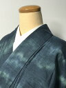 GWセール20%OFFクーポン/【中古】 Mサイズ 正絹 紬 単衣着物 濃紺地にぼかし文様 あす楽