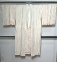 GWセール20%OFFクーポン/【中古】Mサイズ 長襦袢 正絹 白地によろけ縞模様
