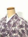 GWセール20%OFFクーポン/【中古】Mサイズ 正絹 小紋 白地に楓模様