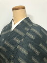GWセール20%OFFクーポン/1100円 【中古】 Sサイズ 交織 紬 グレー地に霞模様 袷着物 あす楽