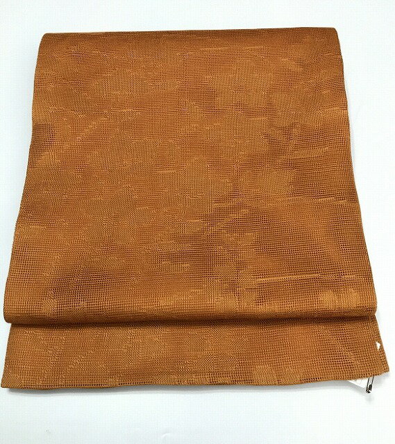乐天商城 - 【中古】袋帯 正絹 山吹茶地に桔梗文様 夏帯