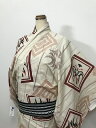 25%offクーポン発行中/新品 Mサイズ 男物 綿 浴衣 クリーム地に隈取模様 最強配送