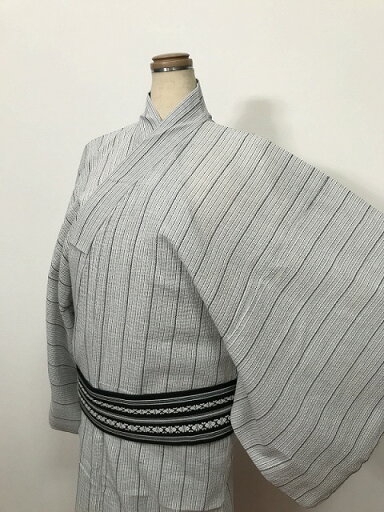 30%OFFクーポン発行中/新品 Lサイズ 男物 綿麻 浴衣 しじら織 白地に縞文様 あす楽 30%OFFクーポン発行中/新品 Lサイズ 男物 綿麻 浴衣 しじら織 白地に縞文様 あす楽