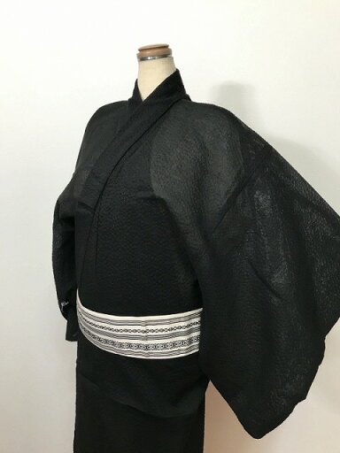 30%OFFクーポン発行中/新品 3Lサイズ 男物 綿 浴衣 しじら織 黒無地 あす楽 30%OFFクーポン発行中/新品 3Lサイズ 男物 綿 浴衣 しじら織 黒無地 あす楽