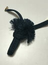 【中古】男物 正絹 羽織紐 濃紺