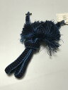 【中古】男物 正絹 羽織紐 濃紺