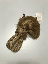 【中古】男物 正絹 羽織紐 薄茶