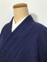 お買い物マラソンお得クーポン対象/【中古】Mサイズ 色無地 正絹 唐花の地紋 濃紺