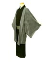 新品 Lサイズ 男物 化繊 羽織 灰色 ドット柄レース 福服特製