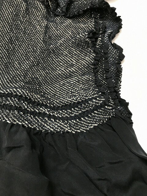 バラエティークーポン発行中/【中古】兵児帯 男物 正絹 濃紺地に総絞り