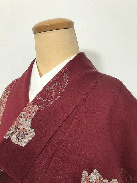 Rakuten - 【中古】Sサイズ 紬 正絹 赤茶地にかけら文様 アンティーク