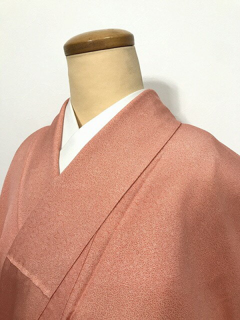 乐天商城 - 【中古】Sサイズ 小紋 正絹 ピンク地に寄せ柄模様