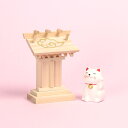 【選べる 招き猫】にゃんこが守護する 金雲神社 / おみくじ飾り おみくじ付き 招き猫が付いた 小さな神棚 国産ひのき使用 モダン神棚 まねきねこ おみくじ入れ