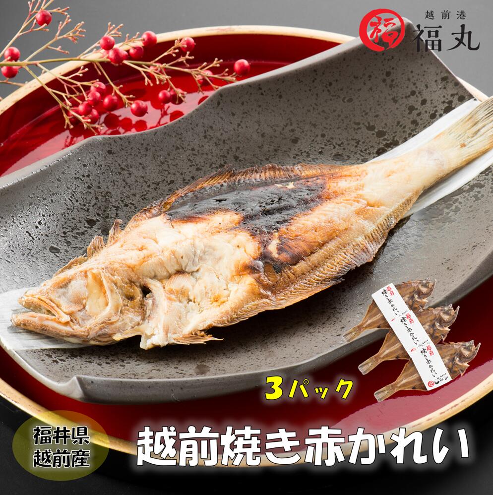 【産地直送】【冷凍】福丸　越前焼き赤かれい　3パック入り　越前かれい　赤かれい　焼き赤かれい　越前産　福井県　海の幸