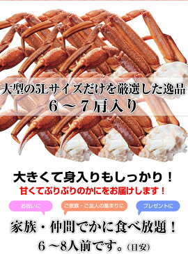 超特5Lサイズ!バルダイ種ずわいがに肩脚3kg (6〜7肩) (6〜8人前) | かに カニ 蟹 ずわい ズワイガニ 生 姿 焼きガニ かに鍋 カニ鍋 贈り物 贈答品 ギフト プレゼント お歳暮 活 送料無料 朝日共販 かに 蟹
