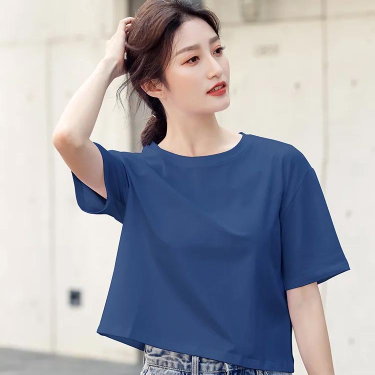 シンプル Vネック ショートTシャツ トップス 体型カバー レディース 綿 S 綿 短め 無地 ゆったり カットソー コットン 大人可愛い カジュアル 夏 半袖tシャツ 秋 大きいサイズ ショート丈 ランドネック 通勤 通学 送料無料 春 M L おしゃれ 2