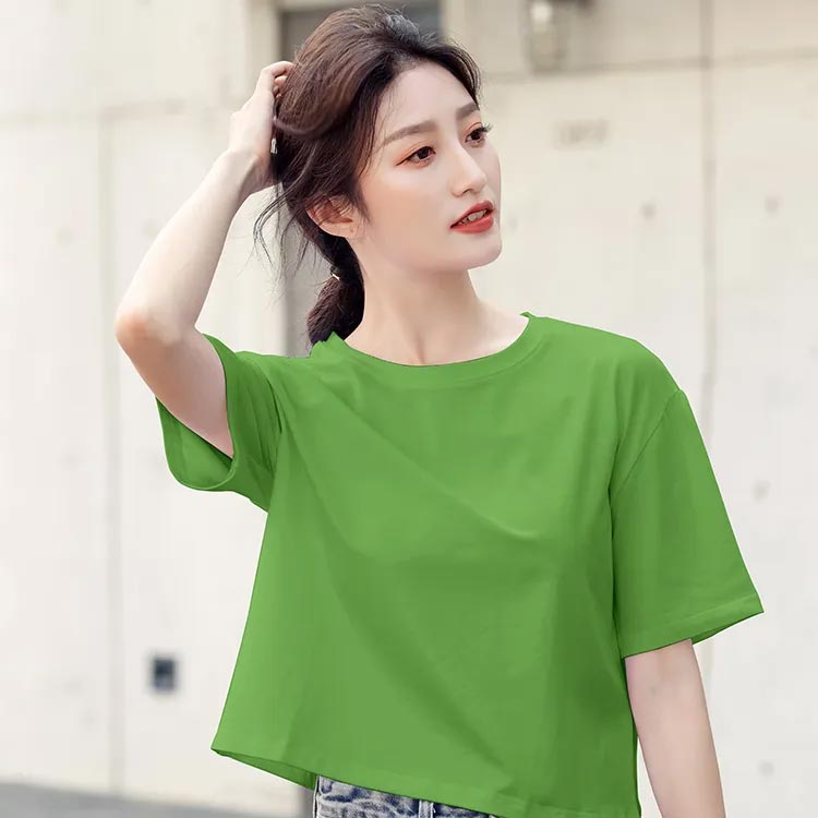 シンプル Vネック ショートTシャツ トップス 体型カバー レディース 綿 S 綿 短め 無地 ゆったり カットソー コットン 大人可愛い カジュアル 夏 半袖tシャツ 秋 大きいサイズ ショート丈 ランドネック 通勤 通学 送料無料 春 M L おしゃれ 3