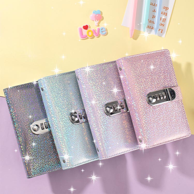 キラキラ お札 貯金封筒 ダイヤルロック付き 100枚収納可能 貯金箱 封筒貯金 貯金ファイル 通貨オーガナイザー PUレザー 6色展開 手帳型バインダー 記念紙幣保管 現金管理 現金詰めバインダー 折らない 札 お金仕分け 貯金ファイル バインダー 2