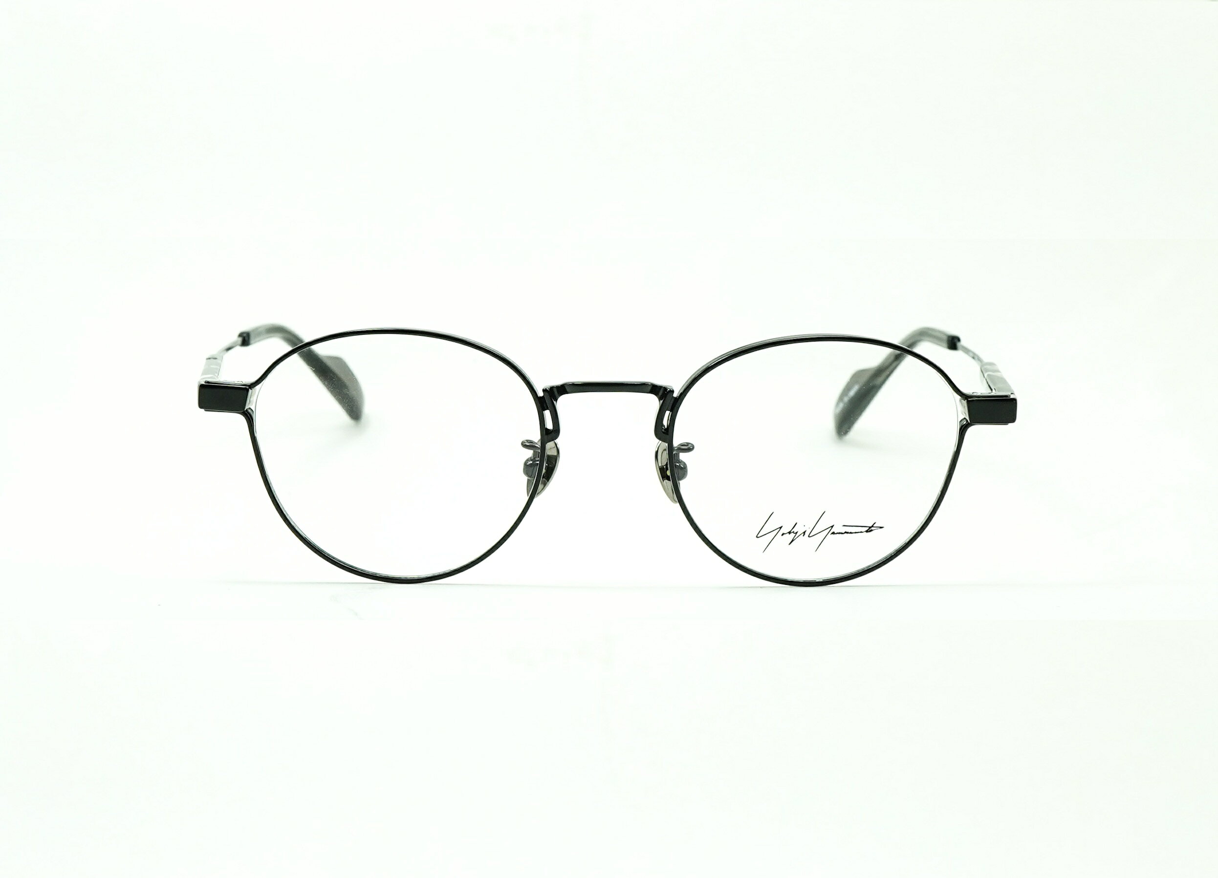 Yohji Yamamoto/ヨウジヤマモト 19-0086-1/ フレーム（眼鏡）/Black ブラック 黒/チタン Titanium/ 眼鏡 度あり めがね 度入り メガネ 度付き メガネフレーム ブランド メンズ レディース おしゃれ