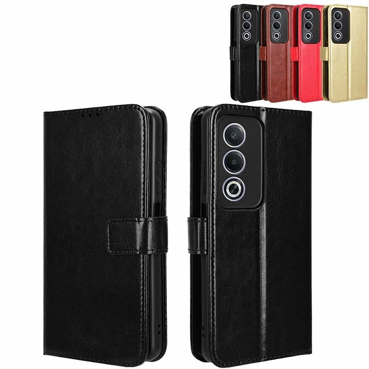 樂天商城 - OPPO A3 5G (CPH2639) ケース 耐衝撃 カバー 角 保護 衝撃防止 TPU+PUレザー カード収納 スタンド機能 ストラップ付き 衝撃に強い スマ