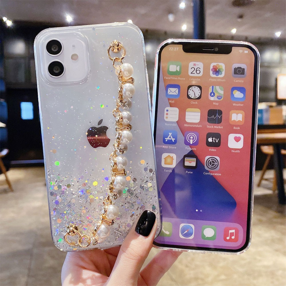Rakuten - パール ビジュー チェーンベルト付き iphone ケース iPhone12 ケース スマホ カバー iPhone 12 Pro Max iPhone 12 Pro 12 mini iPhone