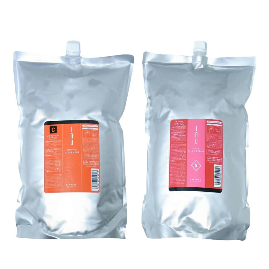 ルベル イオ クレンジング クリアメント シャンプー 2500ml ＆ クリーム シルキーリペア ヘア トリートメント 2500ml レフィル セット LebeL 詰め替え