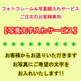 ＊フォトフレーム＆写真額入れサービスご注文のお客様専用＊【写真文字入れサービス】(写真文字入れのみ)