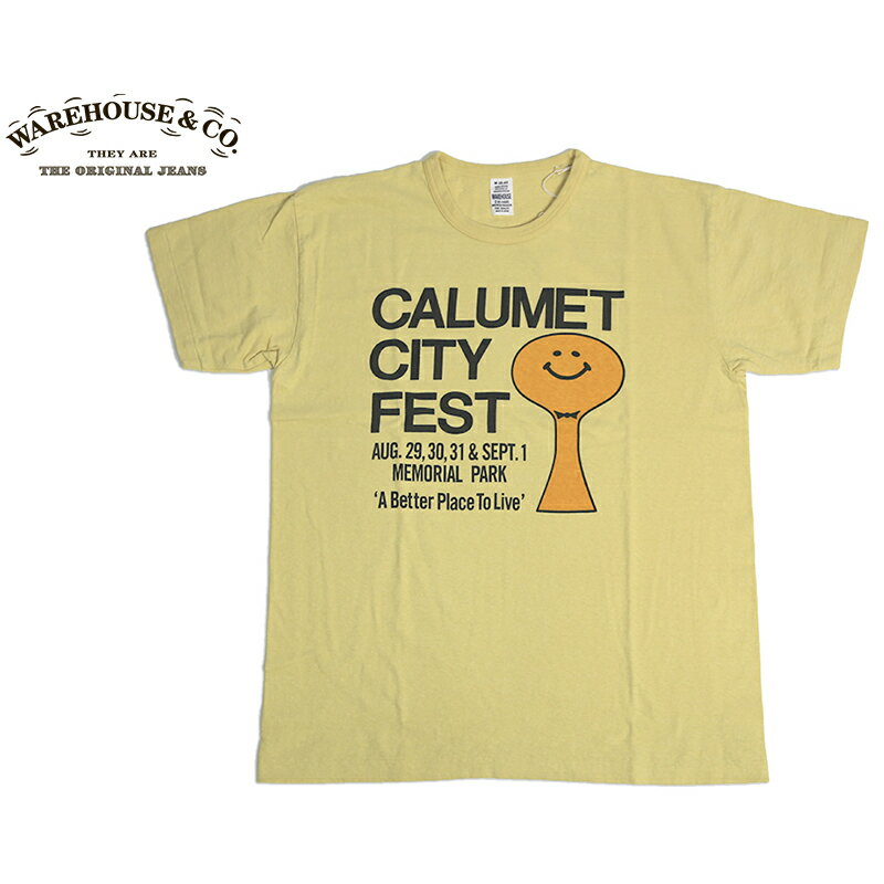 WAREHOUSE/ウエアハウス 2ND-HAND 半袖Tシャツ CALUMET Lot 4064