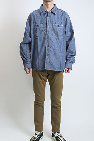 SPELLBOUND スペルバウンド セルヴィッジシャンブレー ワイドワークシャツ