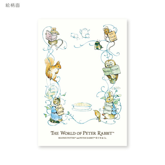 ピーターラビット ポストカード Peter Rabbit Postcard (とびら) 英国 絵本 ビアトリクス・ポタ ー かわいい 挿絵 水彩画 イラスト 楽...