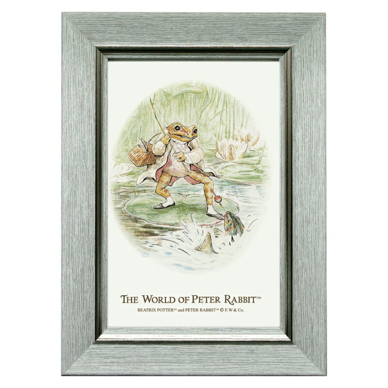 ピーターラビット ポストカード フォトフレームセット【ウッドセサミ】木肌の質感の素朴なフレーム 軽量 壁掛 スタンド ビアトリクス・ポター 水彩画 イラスト ピ...