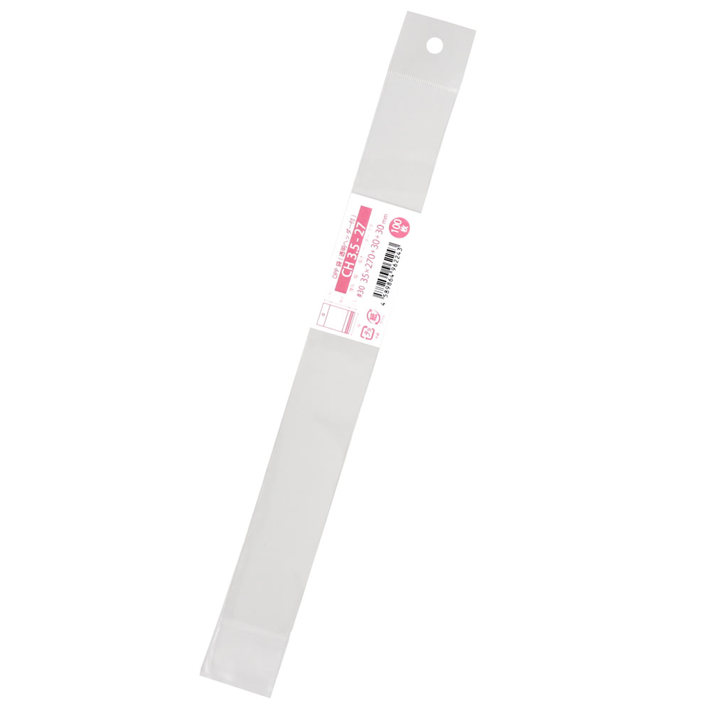 乐天商城 - OPP袋 吊り下げ用 透明 ヘッダー付 35x270+30mm CH3.5-27