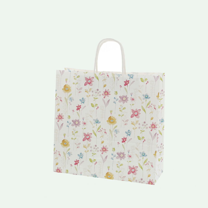 紙袋 手提げ袋 25チャームバッグ 3才 フラワーアラカルト 50枚 #003261421
