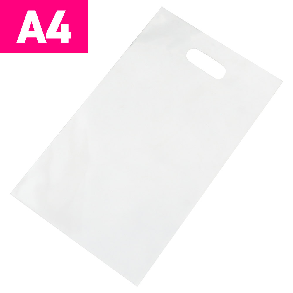 手提げ袋 A4 OPP袋 透明 大量配布用 バッグ エコノミー小判穴 手穴付き スライトパック A-4 1