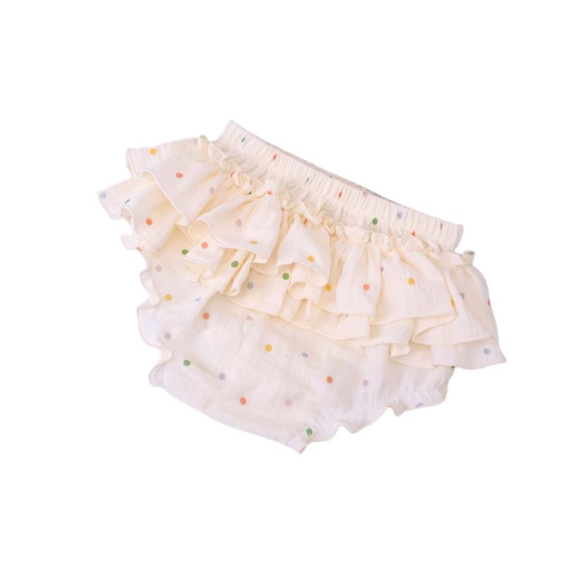 [KISBINI] ベビー服 オーバーパンツ ブルマ ショートパンツ カボチャパンツ 下着 2点 ガーゼ綿 肌着 トレーニングパンツかオムツの上に 通気 柔軟 夏服 赤ちゃん 新生児 ボトムス 可愛い キッ