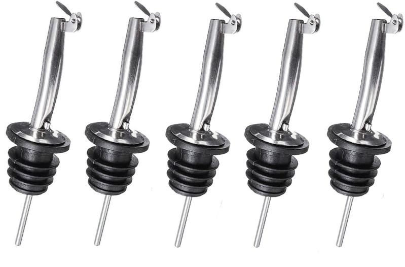 YFFSFDC ボトル ポアラー 5個セット 液体 ディスペンサー オリーブオイル ワイン 酒 カクテル 定量 適..