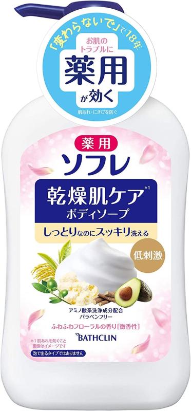 【医薬部外品】薬用ソフレ乾燥肌ケア ボディソープ本体550mL(赤ちゃんと一緒に使えます) 500ミリリットル (x 1)のサムネイル