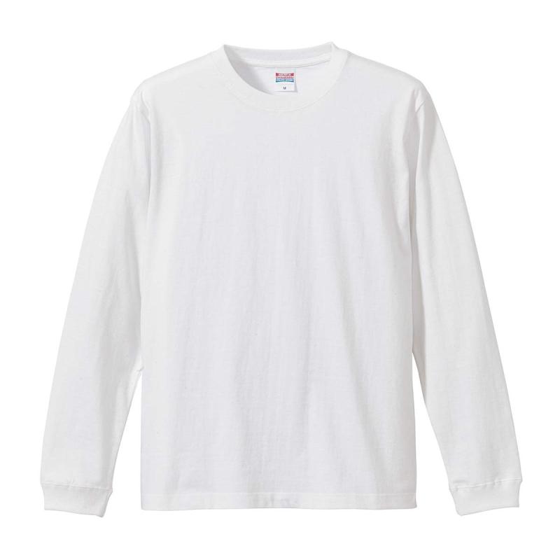 Rakuten - 5.6oz ロングスリーブTシャツ (1.6インチリブ) 501101 ホワイト S